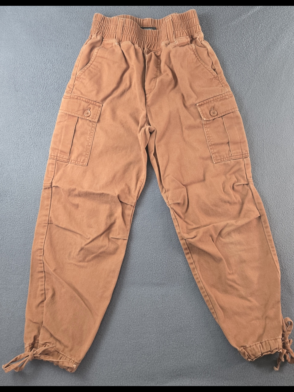 Forever 21 Burnt Orange Elastic Waist Cargo Pants